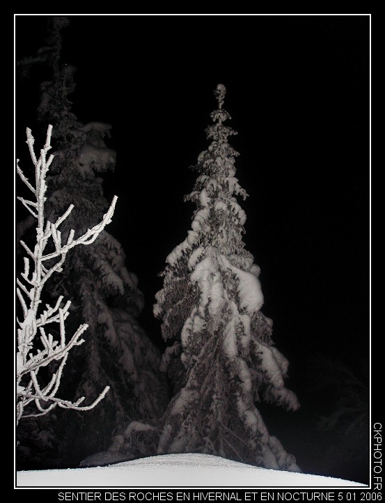 Sentier des Roches en nocturne et en hivernal 01 2006.