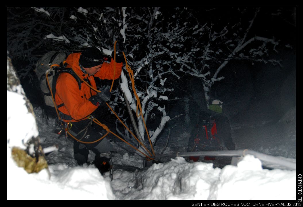 Sentier des Roches en Nocturne et en hivernal 02 2012.