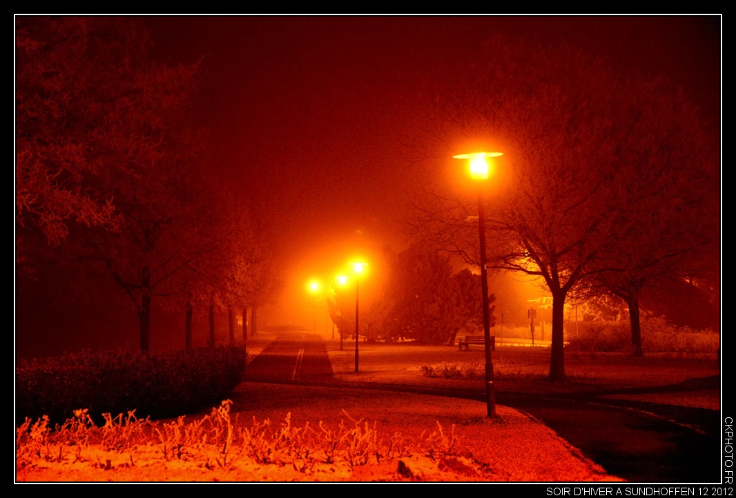 Soir d'hiver à Sundhoffen décembre 2012.